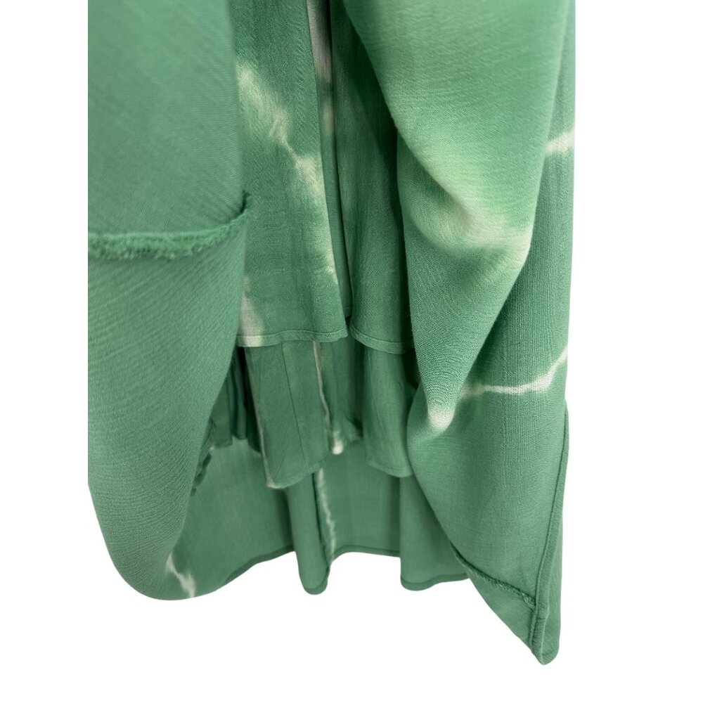 NWOT Green Crochet Tie Dye Mini Slip Dress S | Boho Grunge Fairycore Whimsigoth - Picture 15 of 16